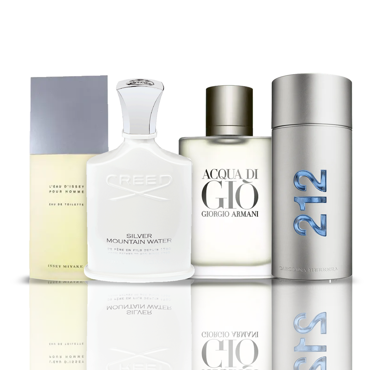 Sada 4 parfumov | Issey Miyake + Acqua di Gio + Creed Silver + 212 NYC Men 100 ml