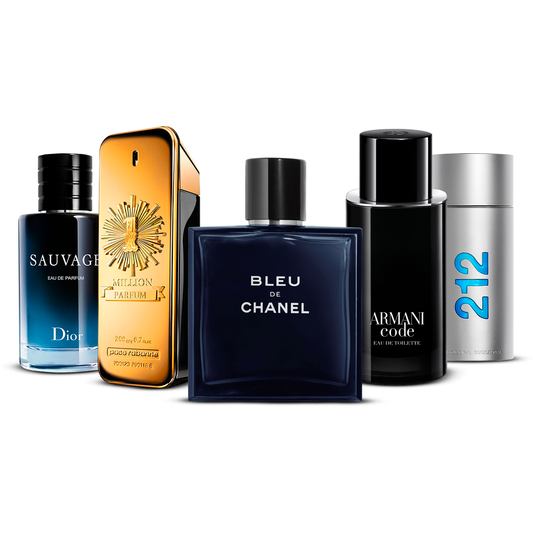 Sada 5 parfumov   – Sauvage, 1 Million, Bleu de Chanel, Armani Code a 212 Men  [100 ml každý]