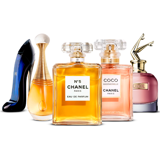 Sada 5 parfumov – Good Girl, J'adore, Chanel Nº5, Coco Mademoiselle a Scandal [100 ml každý]