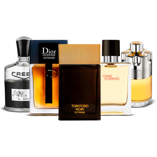 Sada 5 parfumov  – Creed Aventus, Dior Homme Intense, Tom Ford Noir Extrême, Terre d'Hermès a Azzaro Wanted  [100 ml každý]