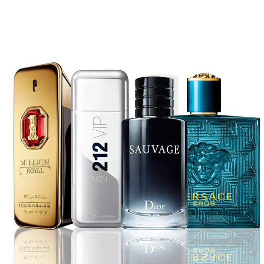 Sada 4 parfumov | One Million Royal + 212 Vip + Sauvage Dior + Versace Eros 100 ml