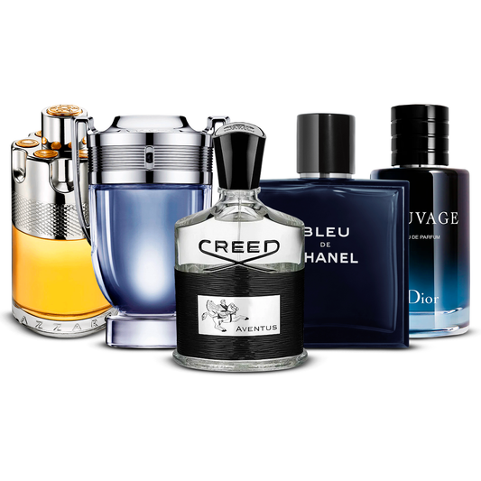 Sada 5 parfumov  – Azzaro Wanted, Invictus, Creed Aventus, Bleu de Chanel a Sauvage  [100 ml každý]