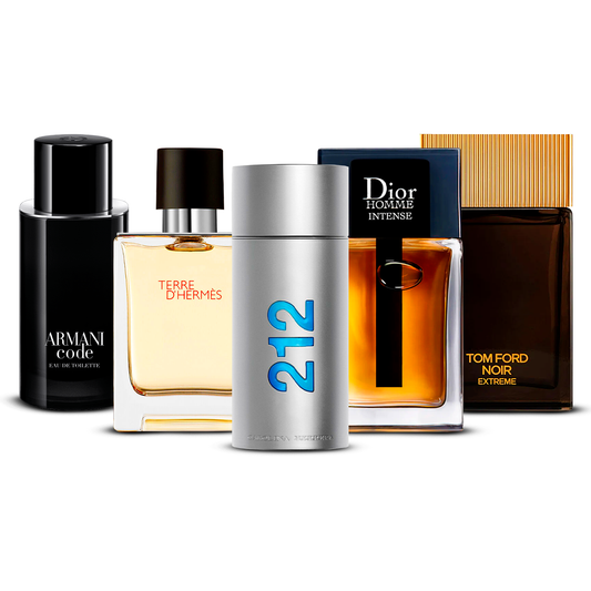 Sada 5 parfumov  –  Armani Code, Invictus, Dior Homme Intense, Bleu de Chanel a Terre d'Hermès  [100 ml každý] (Kópia)