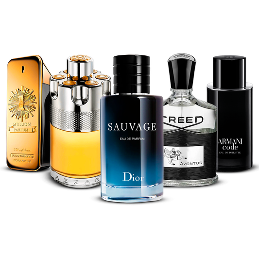 Sada 5 parfumov  – 1 Million, Azzaro Wanted, Sauvage, Creed Aventus a Armani Code  [100 ml každý]