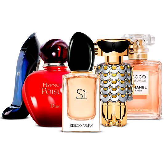 Sada 5 parfumov – Good Girl, Hypnotic Poison, Sì, Fame a Coco Mademoiselle [100 ml každý]