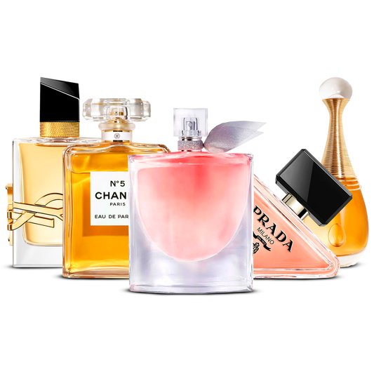 Sada 5 parfumov – Yves Saint Laurent Libre, Chanel Nº5, La Vie Est Belle, Prada Paradoxe a J'adore  [100 ml každý]