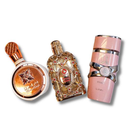 Sada 3 parfumov | Lattafa Yara + Fakhar + Royal Amber – Kúpte 1 a získajte 3 ORIGINÁLNE parfumy po 100 ml