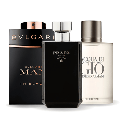 Sada 3 parfumov | Bvlgari In Black, Giorgio Armani Acqua Di Gio, L'Homme Prada Intense 100 ml