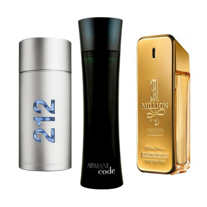 Sada 3 parfumov | 212 Men NYC, Paco Rabanne One Million, Armani Code Homme 100 ml