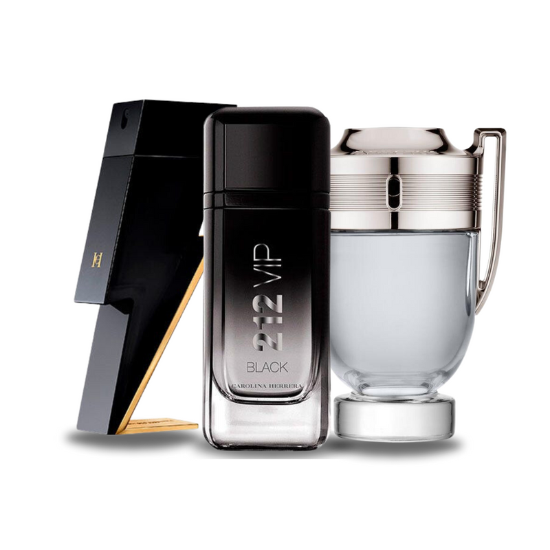 Sada 3 parfumov | BAD BOY, 212 VIP BLACK, Paco Rabanne INVICTUS 100 ml