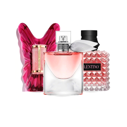 Sada 3 parfumov | Carolina Herrera La Bomba, La Vie Est Belle, Donna Intense Valentino - 100ml