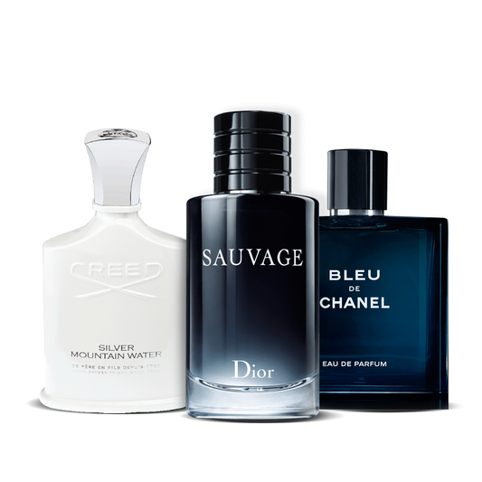Sada 3 parfumov | Creed Silver + Sauvage Dior + Bleu de Chanel 100 ml
