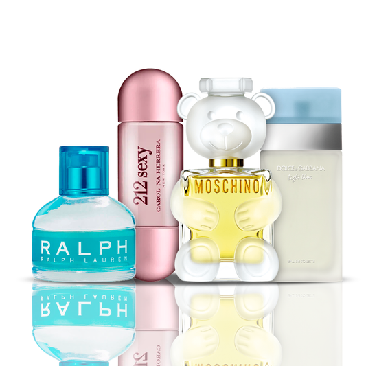 Sada 4 parfumov | 212 Sexy + Light Blue + Moschino Toy 2 + Ralph Lauren 100 ml