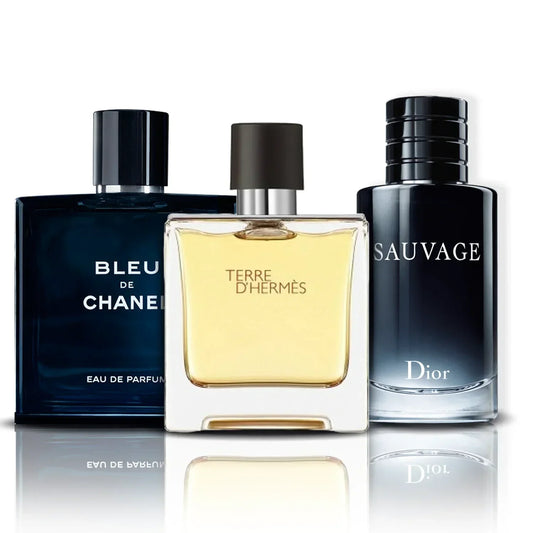 Sada 3 parfumov | Bleu de Chanel, Terre D'Hermes a Sauvage (100 ml)