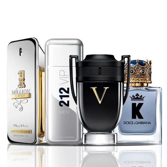 Sada 4 parfumov | 1 Million Lucky + 212 VIP Men + Invictus Victory + Dolce & Gabbana K 100 ml