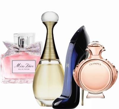 Sada 4 parfumov | Miss Dior + J'adore + Good Girl + Olympéa - 100 ml
