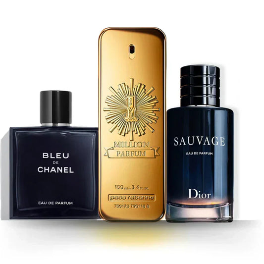 Sada 3 parfumov | Bleu de Chanel + Sauvage + One Million 100 ml